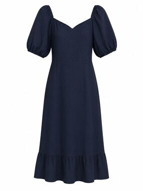 chinese dress ladies Reformation New China Blue Floral Bucatini Linen Dress S
